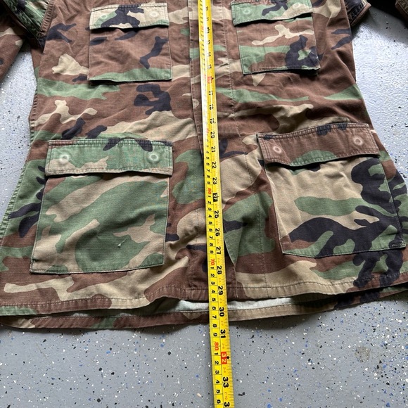 Vintage Military Jacket Mens Size XL Camo Button Up Collared Four Pockets 1980s - Picture 6 of 6